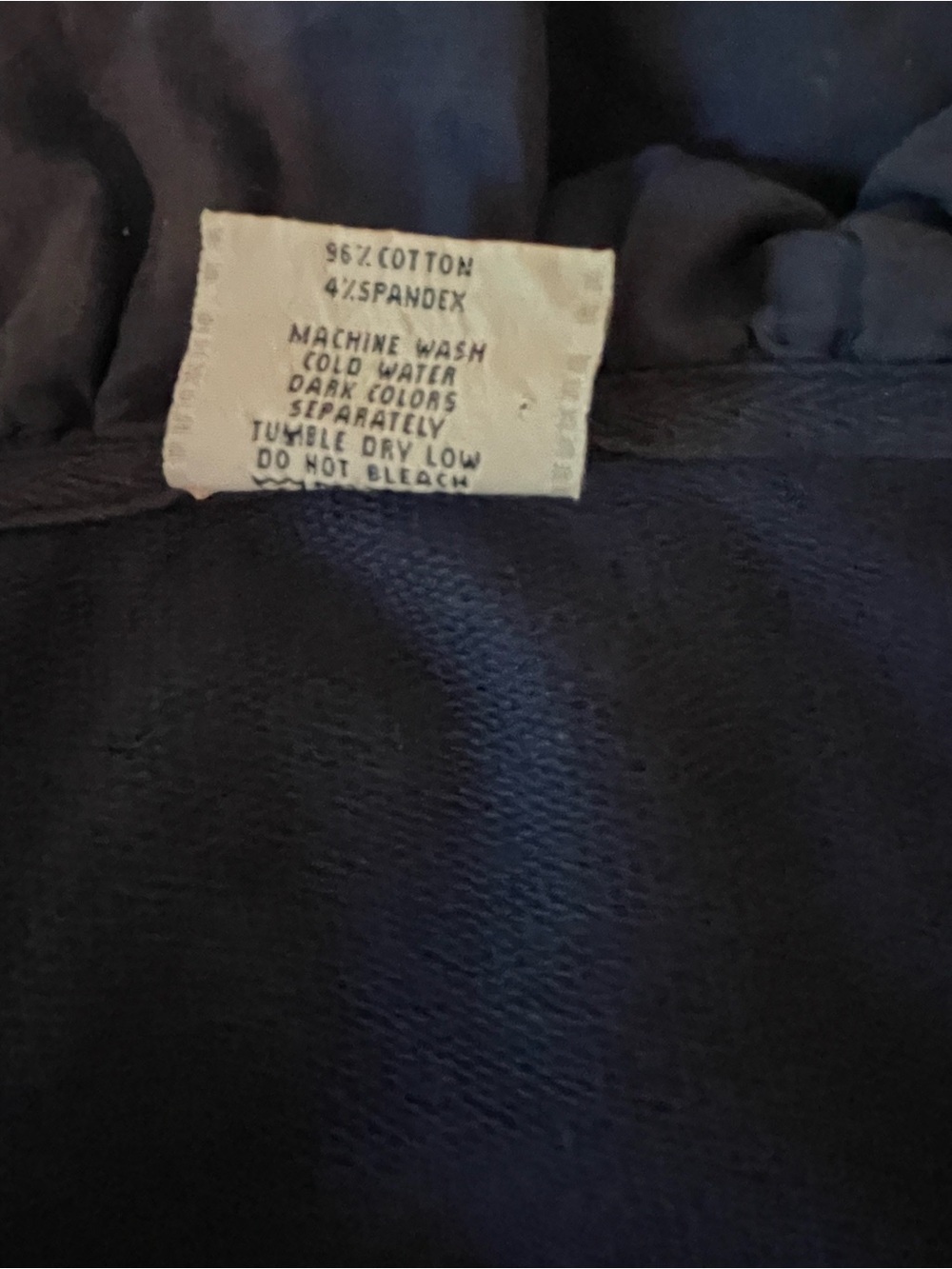 C.M.C. Color Me Cotton Women’s Navy Hooded Zip Front Long Tunic Jacket M - Picture 8 of 8